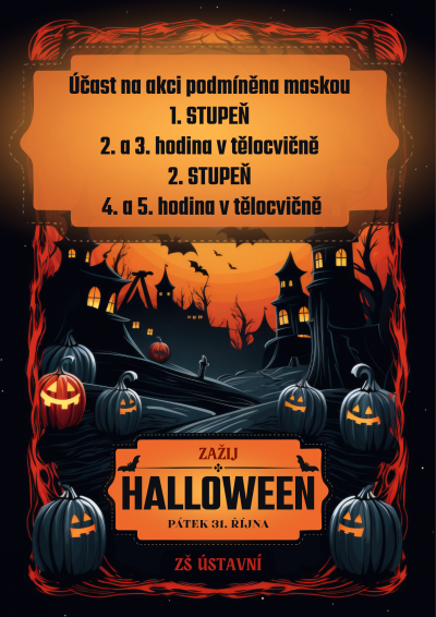 Halloween v pátek  31. října 2025