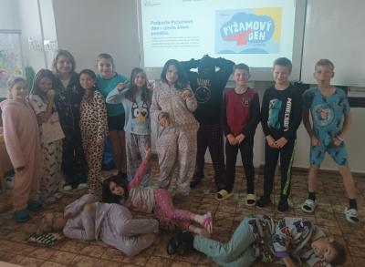 Pyžamový den měla 5.A, aby připomněla dlouhodobě nemocné děti