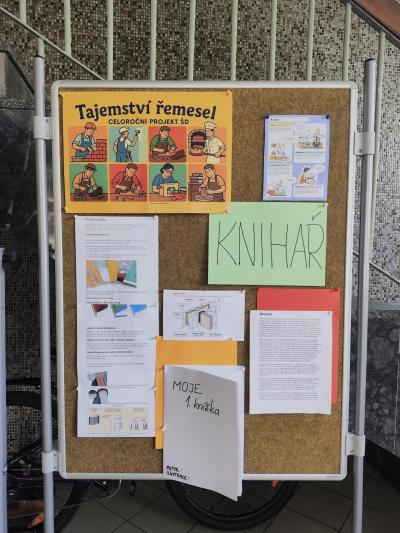 PROJEKT TAJEMSTVÍ ŘEMESEL - BŘEZEN - KNIHAŘ